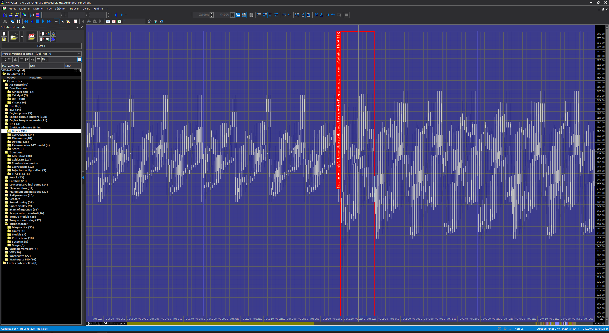 WinOLS hexdump - Stage tuning cartographie